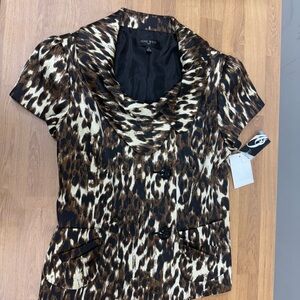 Pockets! Nine West Animal Print Top